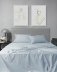 Boulevard 500TC Egyptian Cotton Sateen Sheet Set - Icy Blue