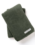 Capri 2 Piece Bath Towel Set in Khaki Green