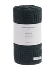 Set of 2 Roman Cotton Bath Towels 650GSM - Charcoal