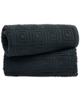 Set of 2 Roman Cotton Bath Towels 650GSM - Charcoal