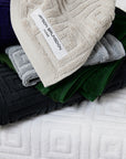 Set of 2 Roman Cotton Bath Towels 650GSM - Charcoal