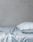 Boulevard 500TC Egyptian Cotton Sateen Sheet Set - Icy Blue