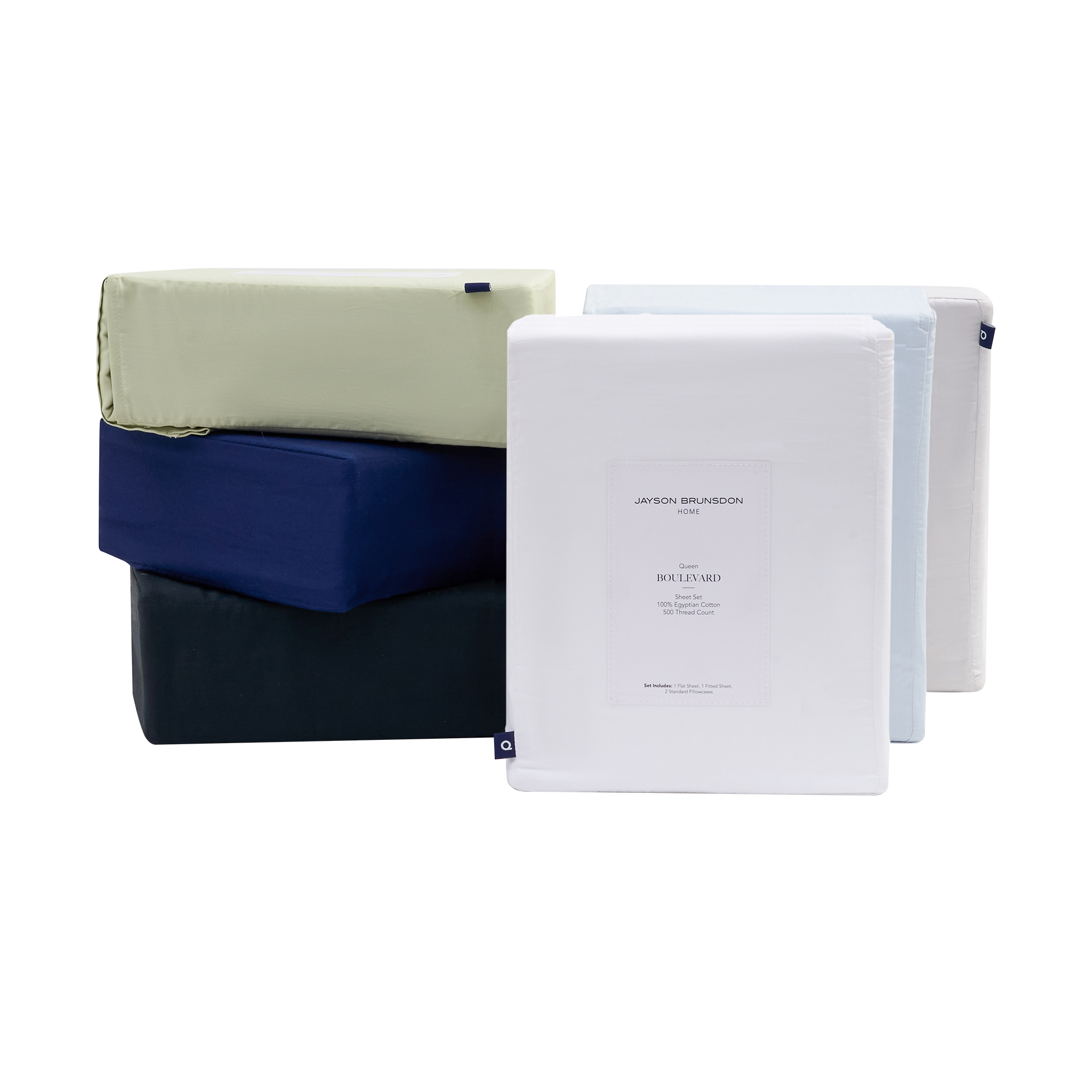 Boulevard 500TC Egyptian Cotton Sateen Sheet Set - Sage
