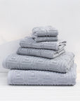Roman 6 Piece Cotton Towel Set 650GSM - Blue Fog