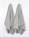 Capri 2 Piece Bath Towel Set in Stone Grey