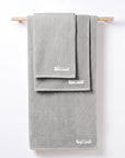 Capri 2 Piece Bath Towel Set in Stone Grey