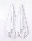 Capri 2 Piece Bath Towel Set in White