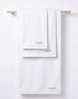 Capri 2 Piece Bath Towel Set in White