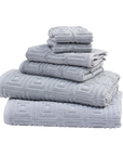 Roman 6 Piece Cotton Towel Set 650GSM - Blue Fog
